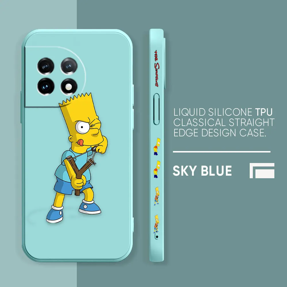 thumbnail image 1 of Case For Oneplus 5 6 9 9R 8 8T 7 7T A3 2 2V NORD 3 2 Lite Pro Simple Liquid Silicone Case Funny The S-Simpsons, 1 of 5