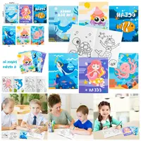 DIY Coloring Book Filling the Ocean Animal/Woodland/Science Theme Pattern Color Book Drawing Atlas Book For School Teaching Supp 1