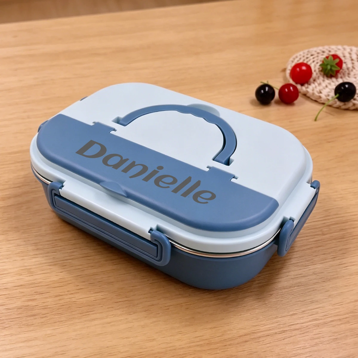 Custom Name Bento Lunch Box,Personalized 304 Material Stainless Steel Lunch Box,Birthday Gifts,Dinner Plate Compartment,Students - 2