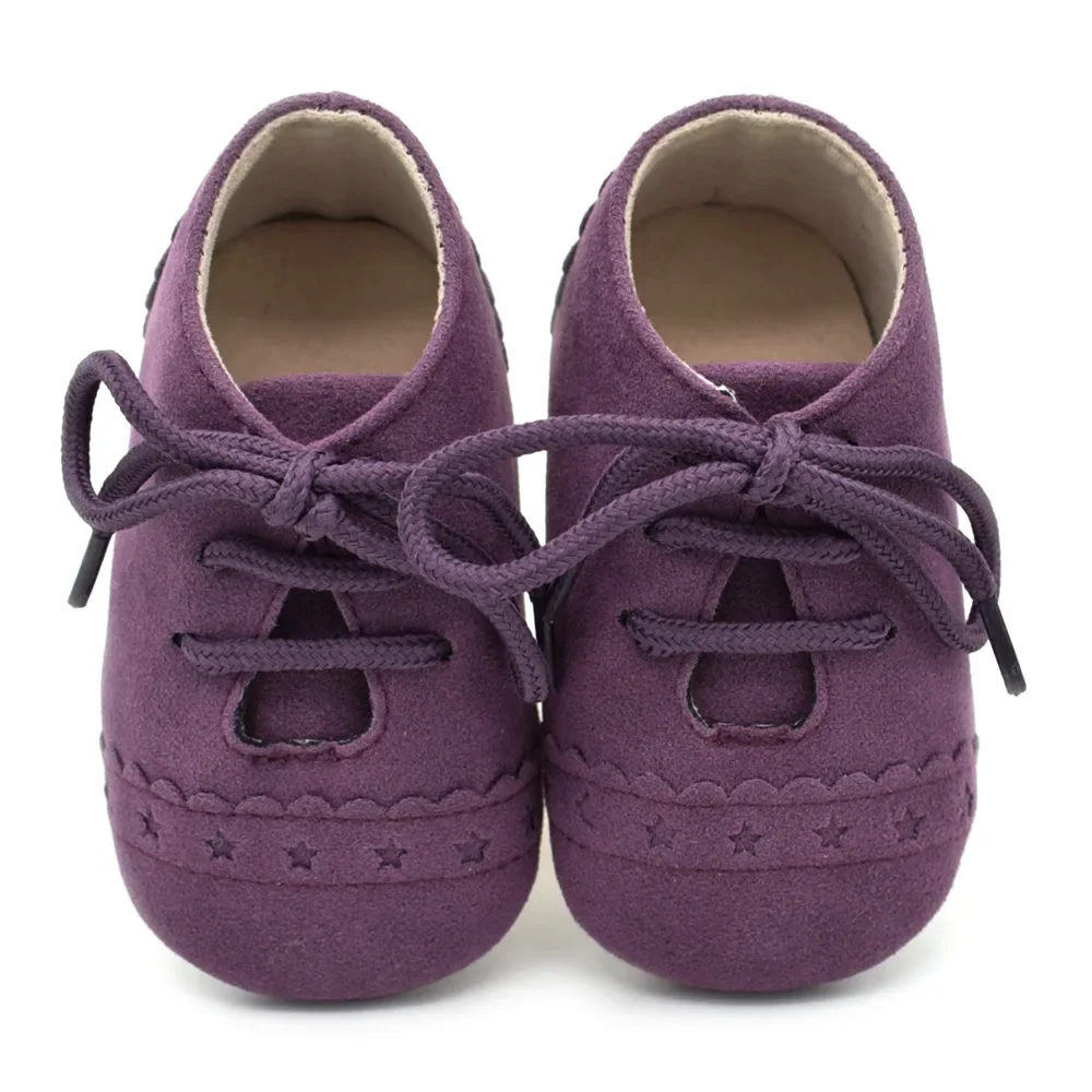 Baby Shoes Infant Boy Girl Classical Lace-up Tassels Suede Sofe Anti-slip Soft Sole Shoes Toddler Crib Crawl Shoes Moccasins 6