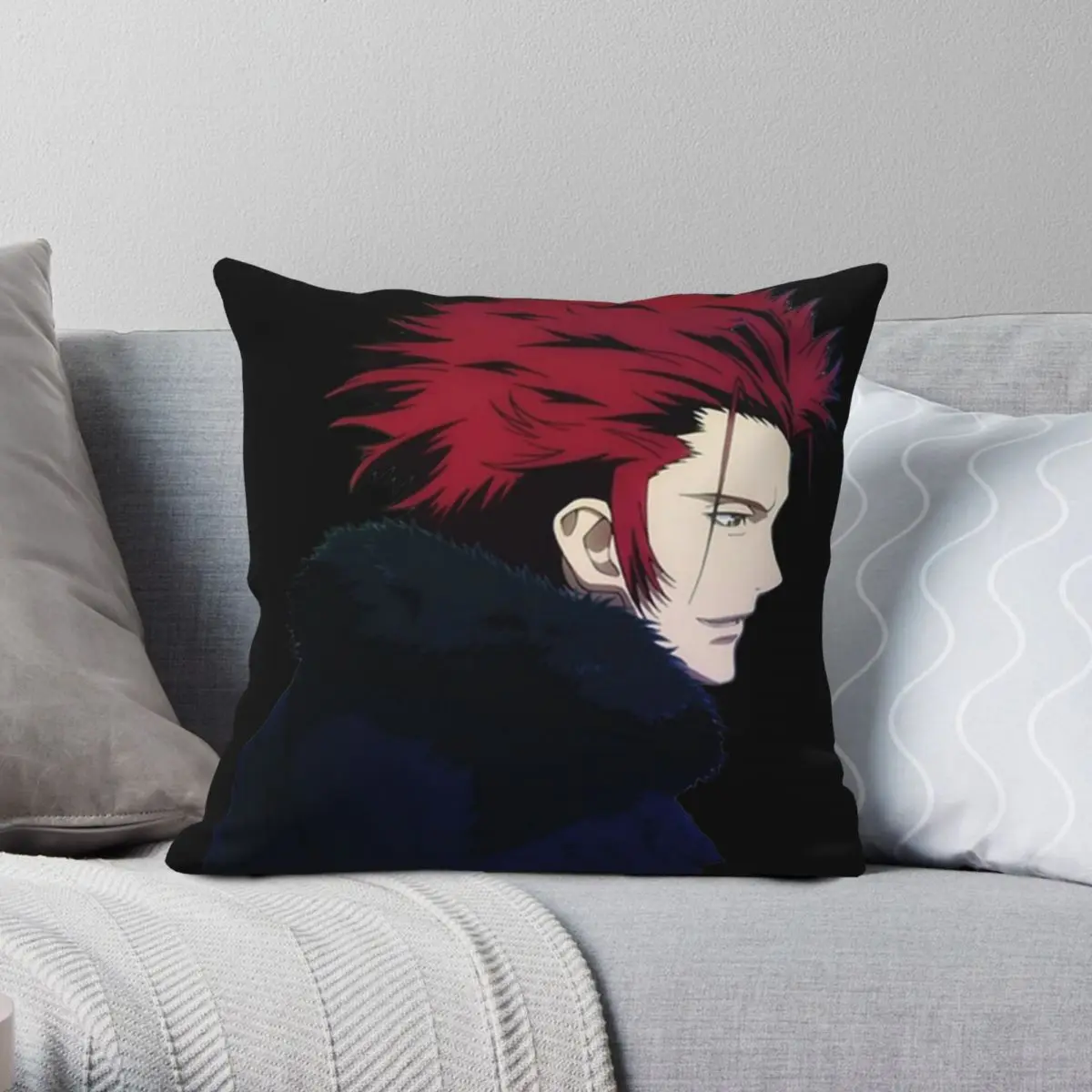 

Квадратная наволочка Mikoto Suoh из полиэстера и льна