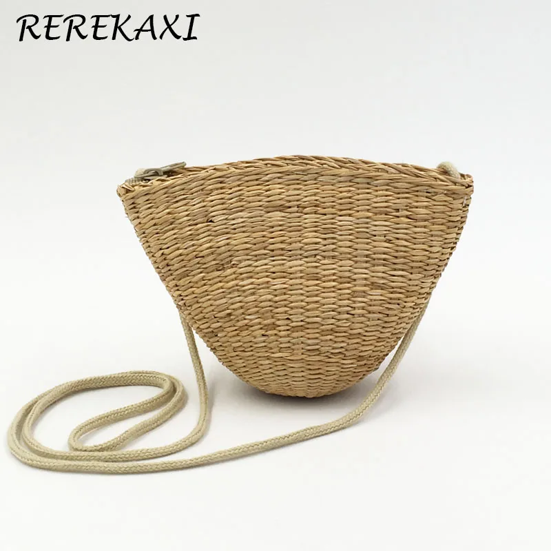 Rattan Woven Mini Women's Shoulder Bag Handmade Straw Bag Bohemian Summer Beach Girls Crossbody Bags Female Messenger crossbody bag women handbags straw crossbody bag