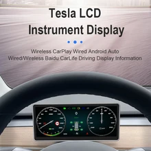 Tableau de bord HUD de voiture avec écran LCD/Linux, Carplay T3, IPS, pour Tesla Model 3 et Y