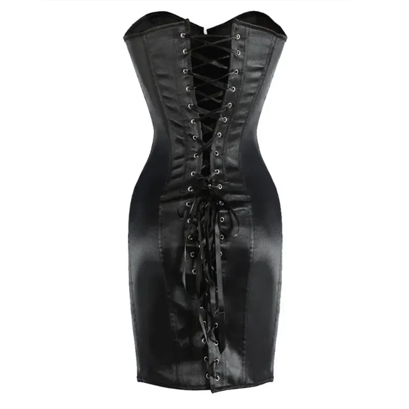 Women Sexy Corset and Bustier Gothic Slimming Corset Dress Long Torso Steel Bones Overbust Curve Shaper Body Shapewear