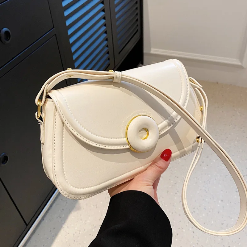 Casual Women's Bag Fashion 2023 New Texted Square Bag Solid Color Popular Shoulder Bag PU Leather Handbag Shoulder Bags Flap Bag