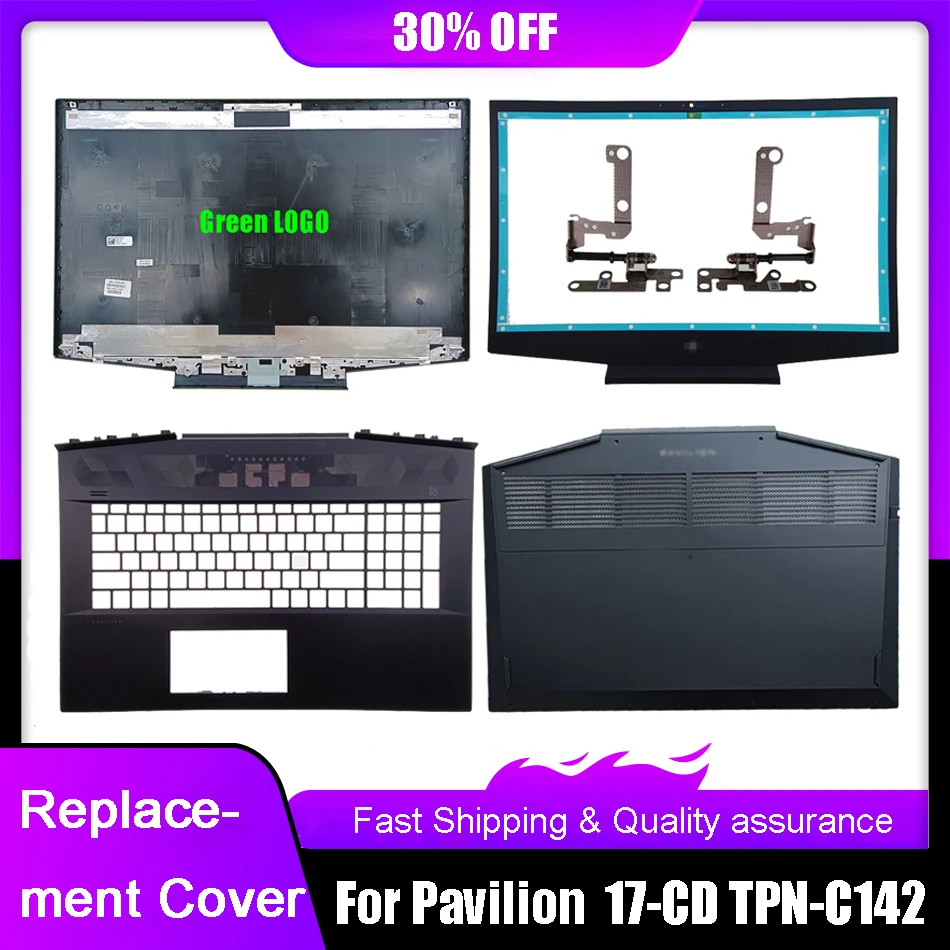 Nuova Cover Posteriore Lcd Per Laptop Per Hp Pavilion Gaming 17-Cd 17T-Cd Tpn-C142 Cornice Anteriore Poggiapolsi Superiore Inferiore Cerniere Presa D'