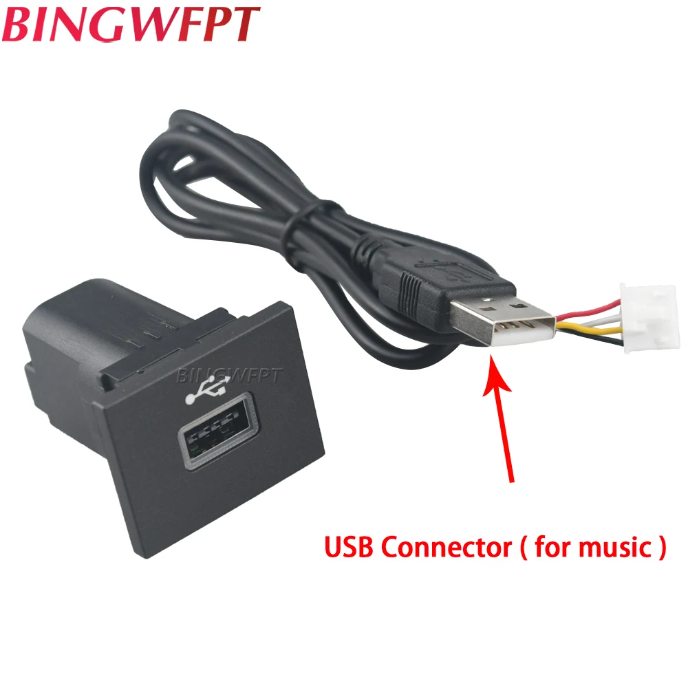 For Ford Focus 2 Mk2 2009-2011 Car Black/Silver USB Input Adapter Audio Radio u-