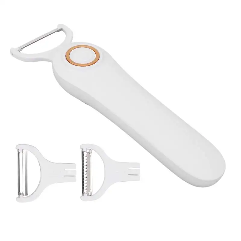Multifunction Electric Peelers 3-in-1 Premium Stainless Steel Vegetable Cutter Potato Peeler USB Charging Fruit Peeling Machine 5