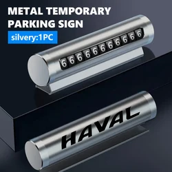 Universal Car Phone Number Temporary Parking Number Plate (Silver - 1PCS)