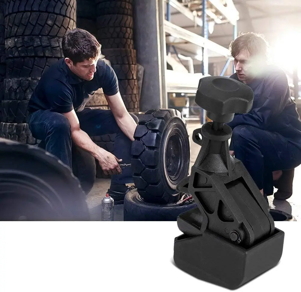 Hands-Free Heavy Duty Tire Changer Clamp with Rim Protection and Spacer