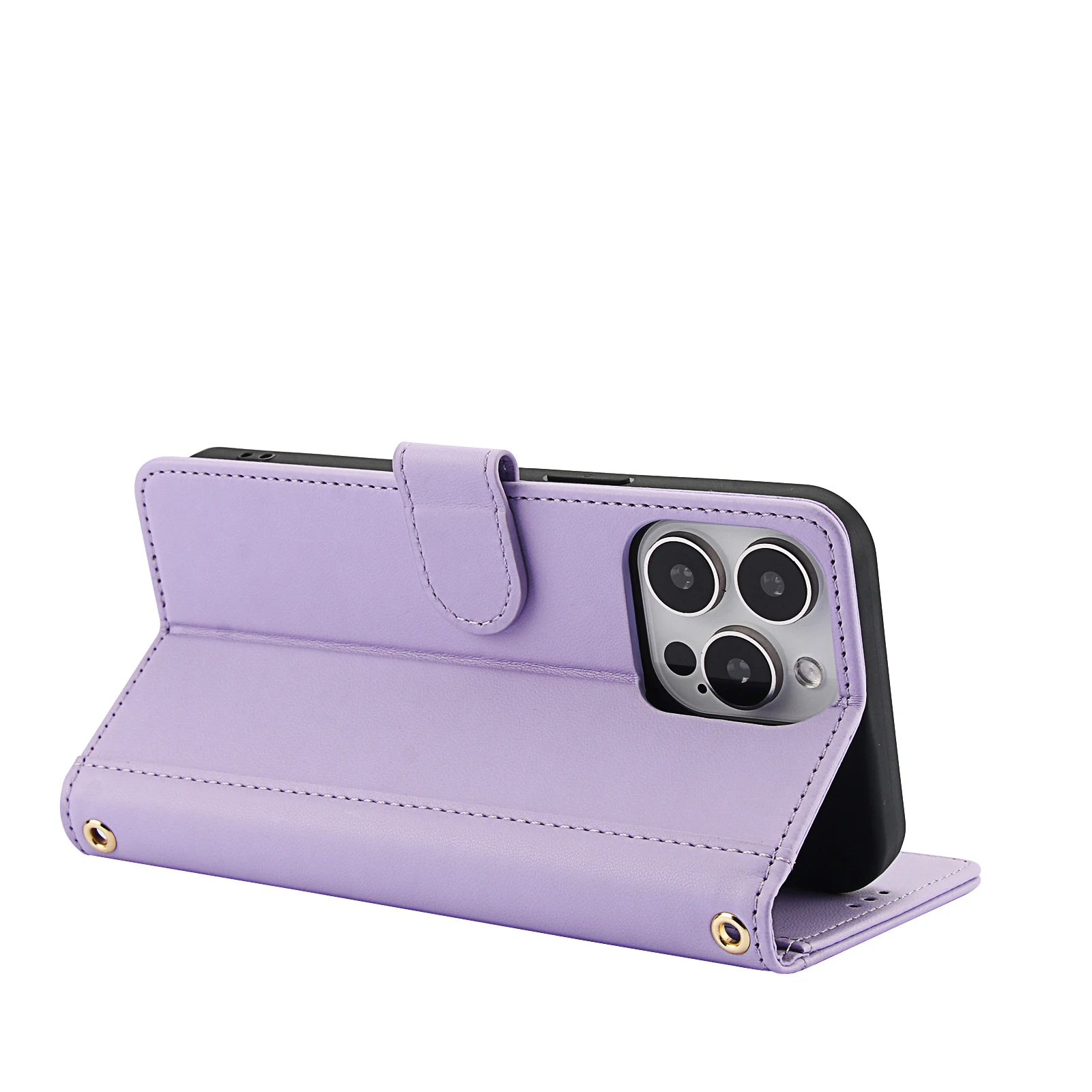 Capa de couro tipo carteira para cartões crossbody Solt para iPhone 16 Pro Max 15 Plus 14 13 12 11 XS XR SE 2022 Capa tipo cordão tipo livro_voghion.com