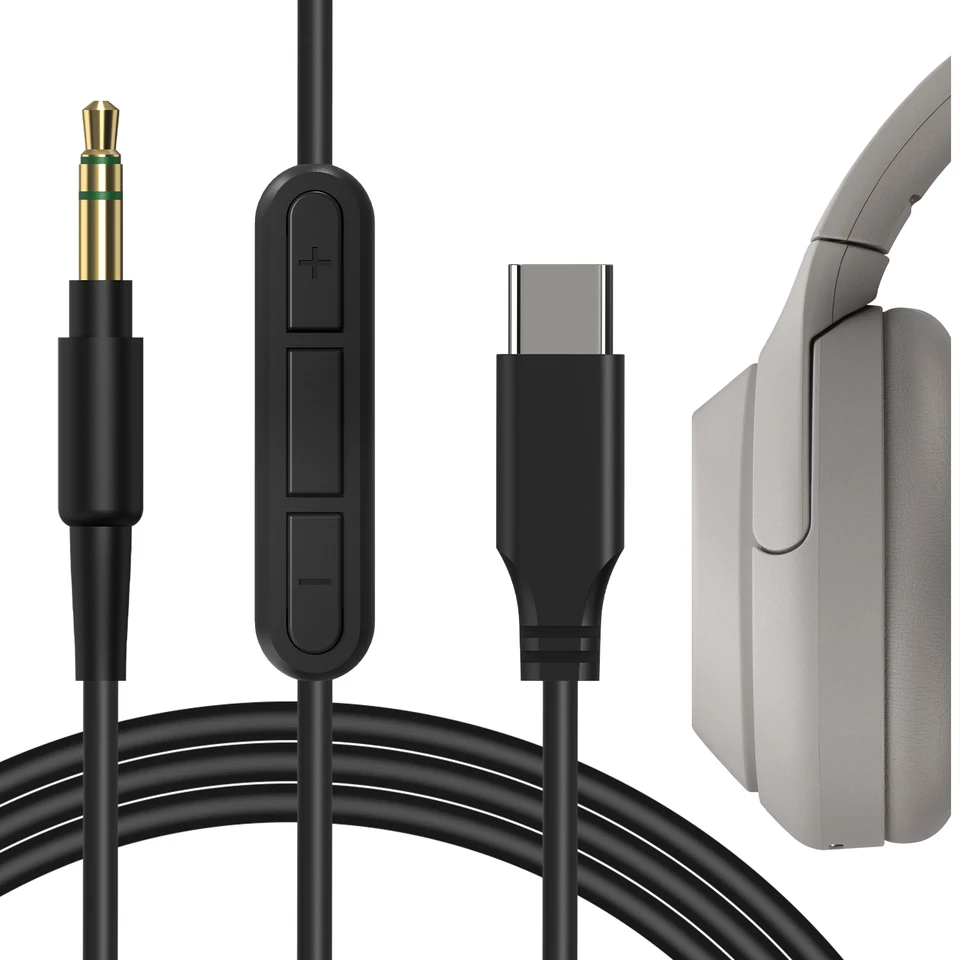 GEEKRIA - Cavo di ricarica di tipo C per Söny WI-XB400 WI-1000XM2 WI-C600N WI-C200 WI-C310 WF-SP800N WF-1000XM3 WF-XB700 / USB-A a USB-C cavo di ricarica per auricolari Söny, con fascia da collo