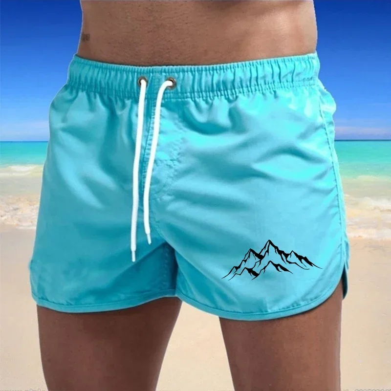 New Men's Quick Drying Daily Quality Beach Trunks Swimming Shorts Drawstring Ventilate Summer Gym Surf Casual Shorts Outdoors