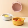 1PC Silicone Baby Tableware Suction Dinner Set Eating Training Baby Stuff Cartoon Cute Bear Shape Bowl Toddler Tableware 3