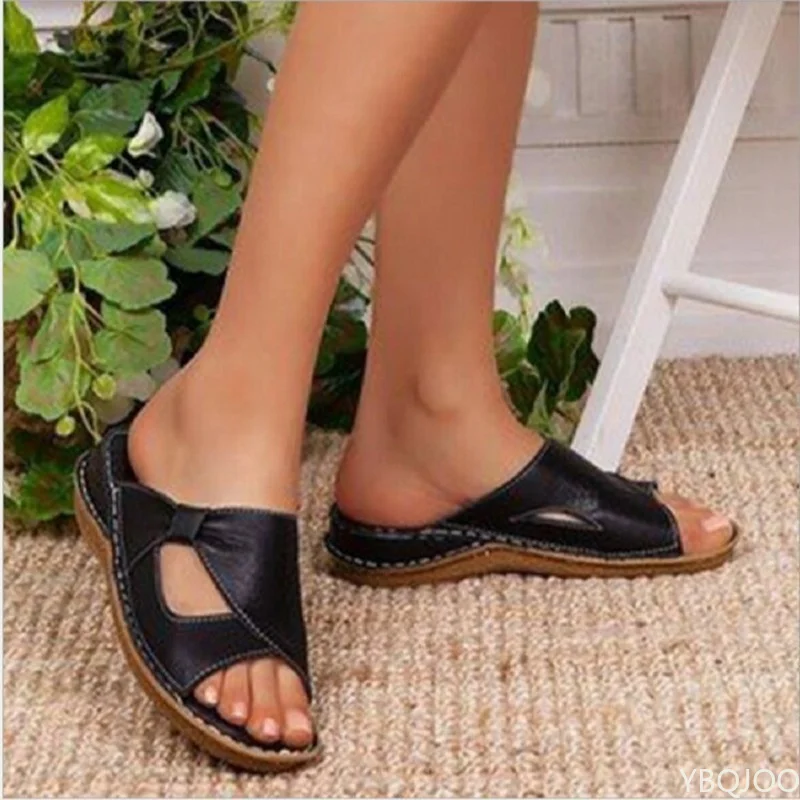 

2023 New Shoes Women Sandals Summer Fashion Open Toe Slippers Sandals Flat Wedge Women Sandals Size 43 Comfort Casual Slippers