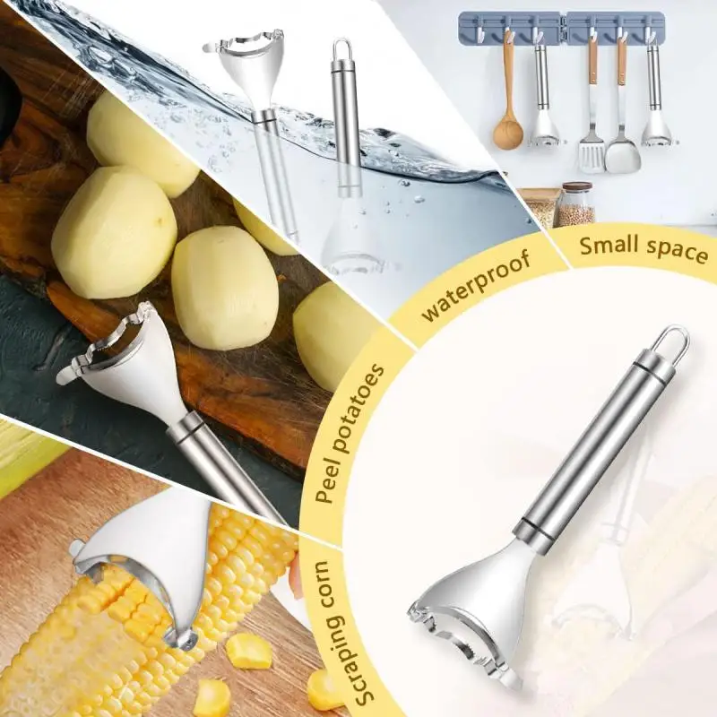Fruit Vegetable Peeler Vegetable Stripper Stainless Steel Corn Stripper Thresher