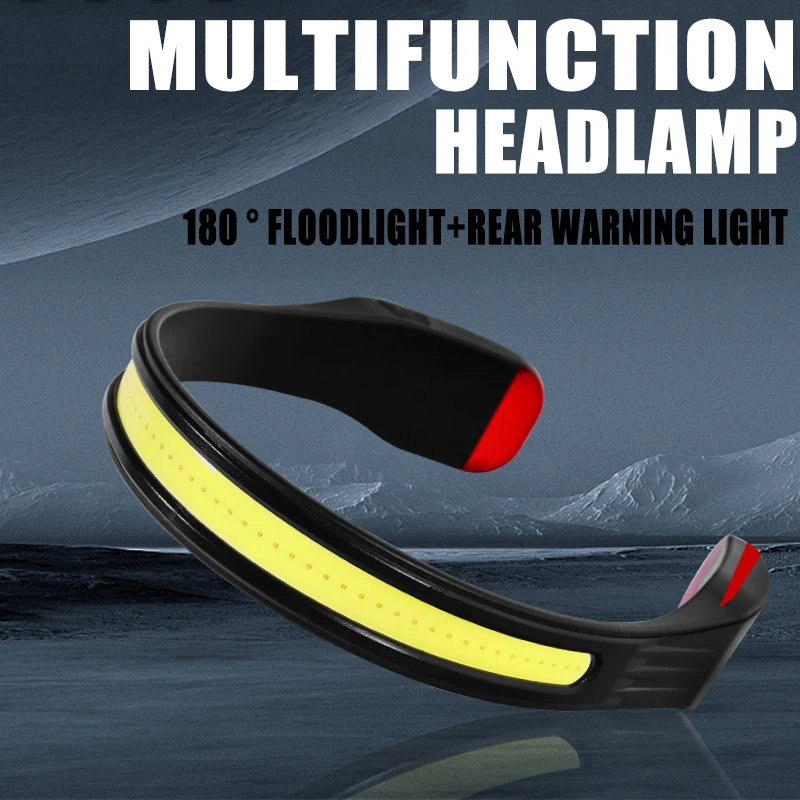 COB Super Bright Flood LED Mini Headlight Type-C Charging Outdoor Work Night Fishing Night Running Hanging Neck Light