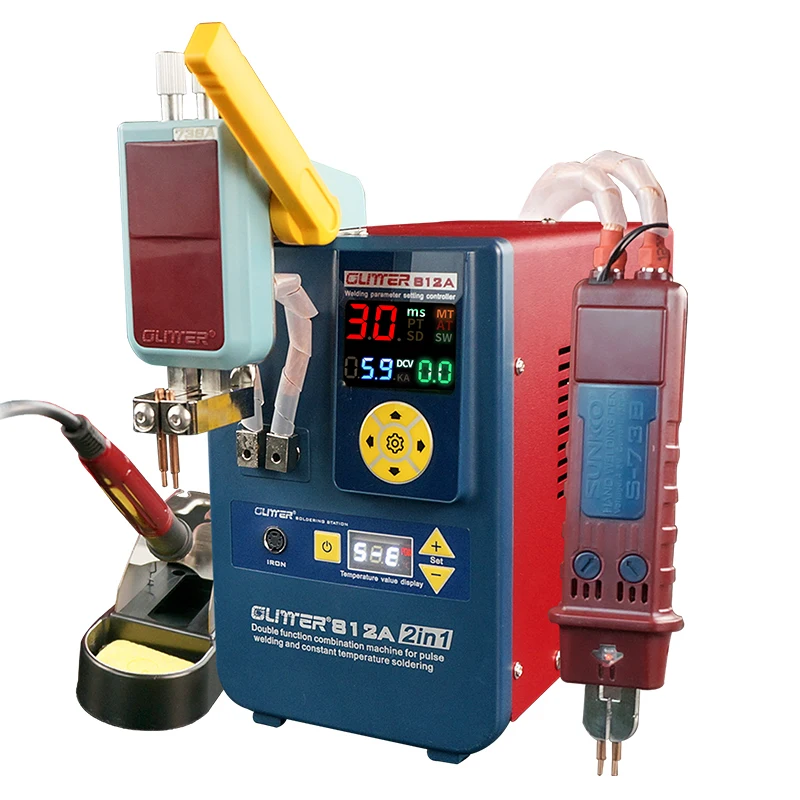 spot welder for batteries Glitter 812A spot welder 12.6W high power 2500A current output 2 in 1 battery spot welder