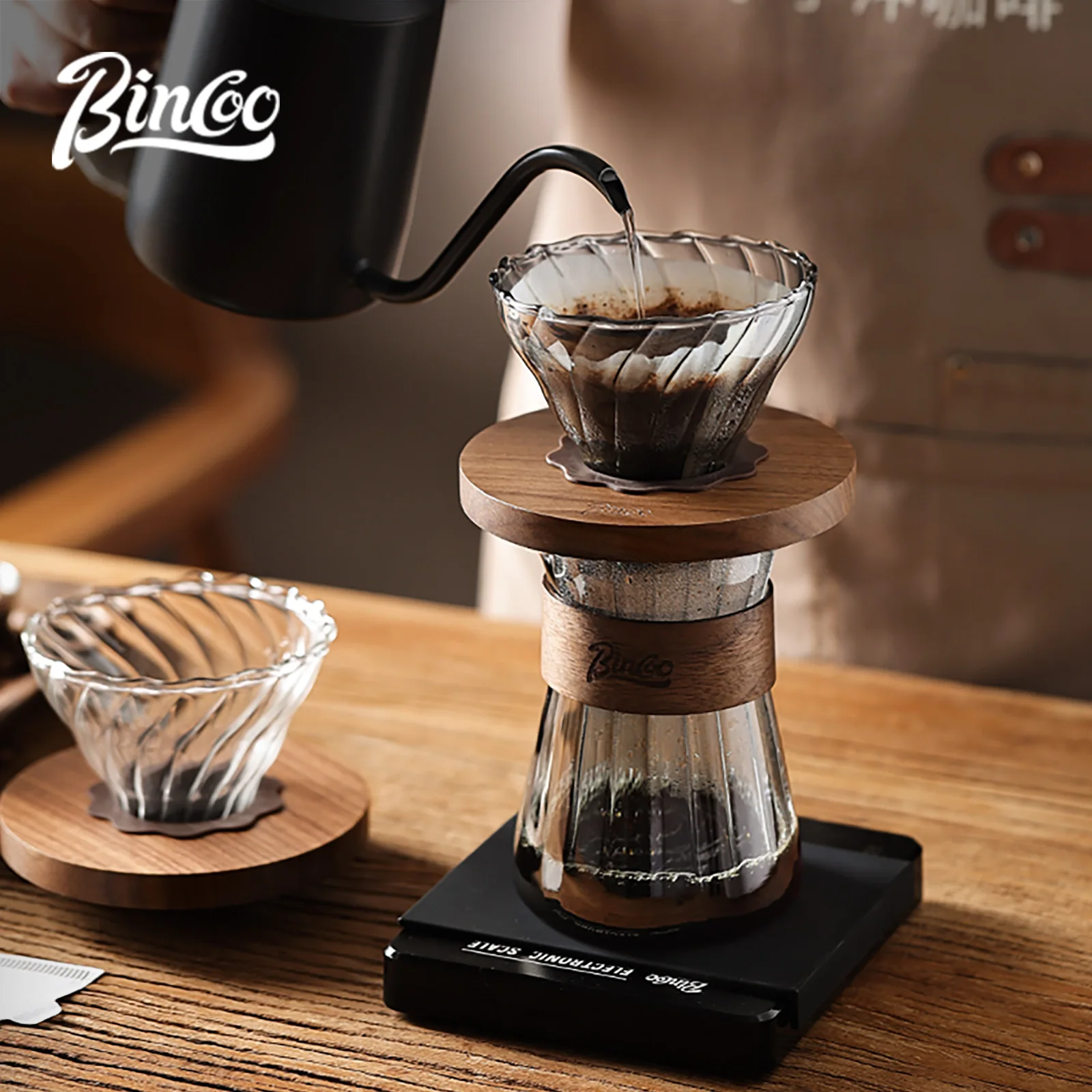 Bincoo コーヒーシェアポット注ぐコーヒードリッパーセット 500
