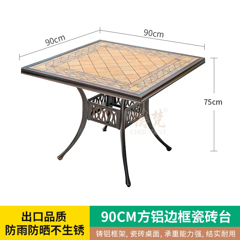 Комбинация стола и стула для отдыха на открытом воздухе, кафе, открытый балкон под открытым небом, садовая терраса, пластиковый деревянный стол и стулья
