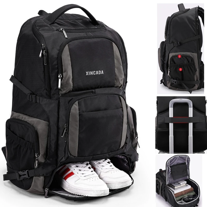 

80L 50L Expandable Men 17 Inch Laptop Notebook Backpack Outdoor Hiking Travel Pack Sports Climbing Pack for Male Women Female