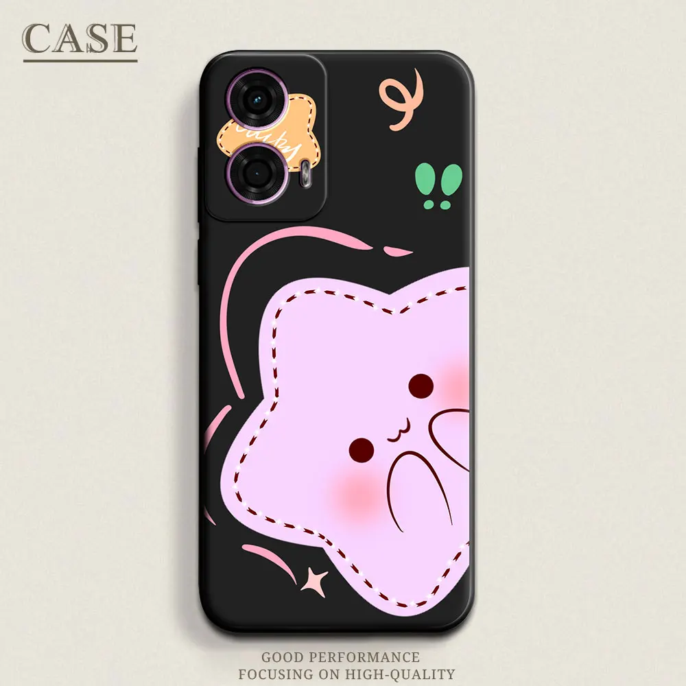 ISOI Cover con Cordino per Motorola Moto G24, Custodia Trasparente con Collana Tracolla Laccio Collo Ultra Sottile Morbido TPU Silicone Antiurto AntiGraffio Antiscivolo Case, Rosa