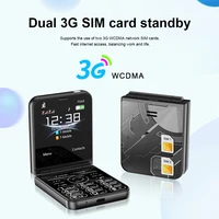 SERVO Flilo9 3G Foldable Mobile Phone 2.6" Screen Dual SIM Card Speed Dial Blacklist Call Recording 180° Cellphone Button Type-C 2