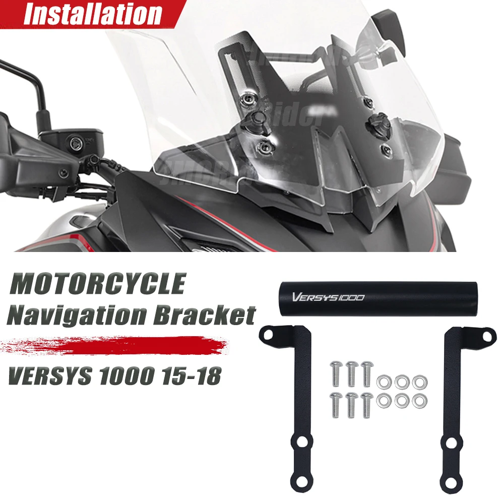 

22mm Versys Motorcycle Phone Holder Stand GPS Navigation Plate Bracket For Kawasaki Versys 1000 VERSYS1000 2015-2018
