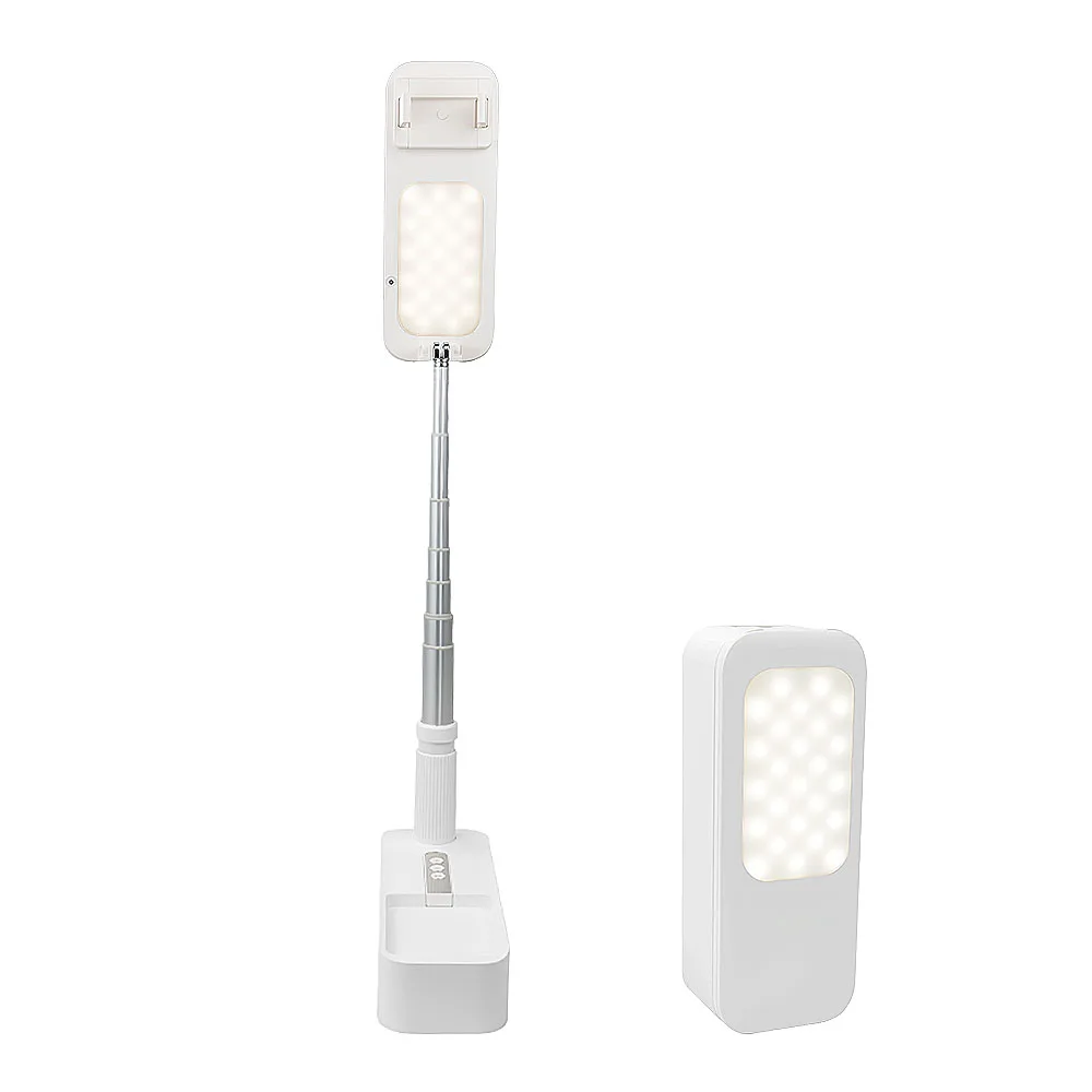 

360 Degree Rotation Retractable Phone Holder Stand For Mobile Phone LED Smart Holder Fill Lighting Lamp For Live Video Stand Bo