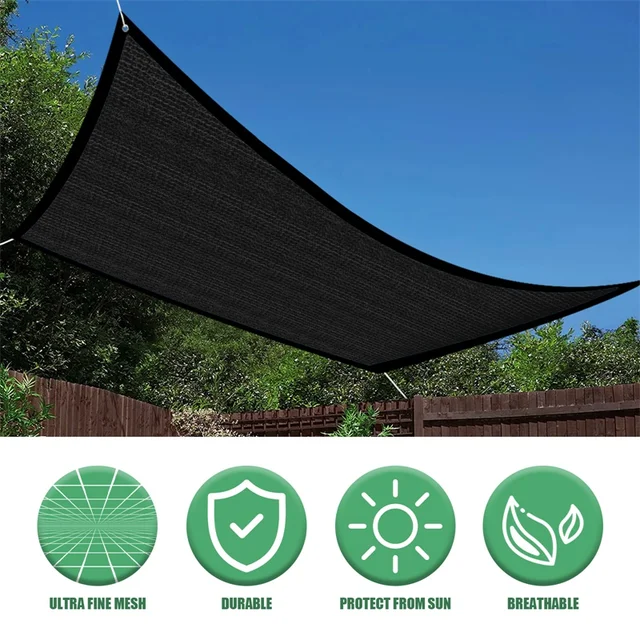 Encrypted Shading Net 2m*4m 3m*4m Anti-UV Sun Shade Net Awning Tarp Camping Canopy Tent Outdoor Sunshade Net Garden Shelter 2