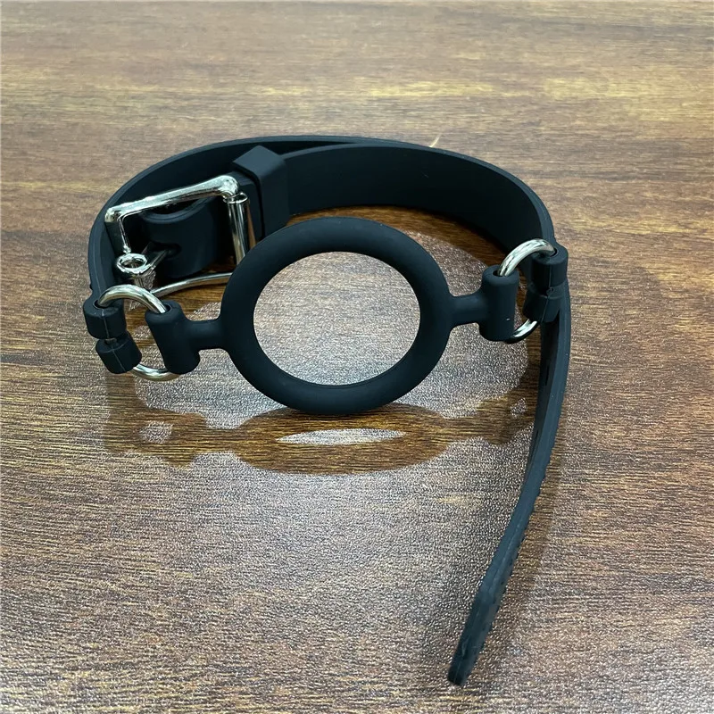 Sex bondage toys silicone open mouth oral gag o ring head harness for women gay
