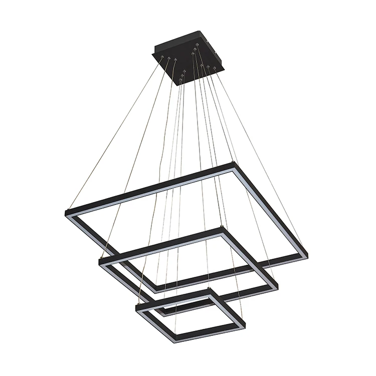 

ECOJAS 2021new design modern 2.4G Smart remote control square pendant lights