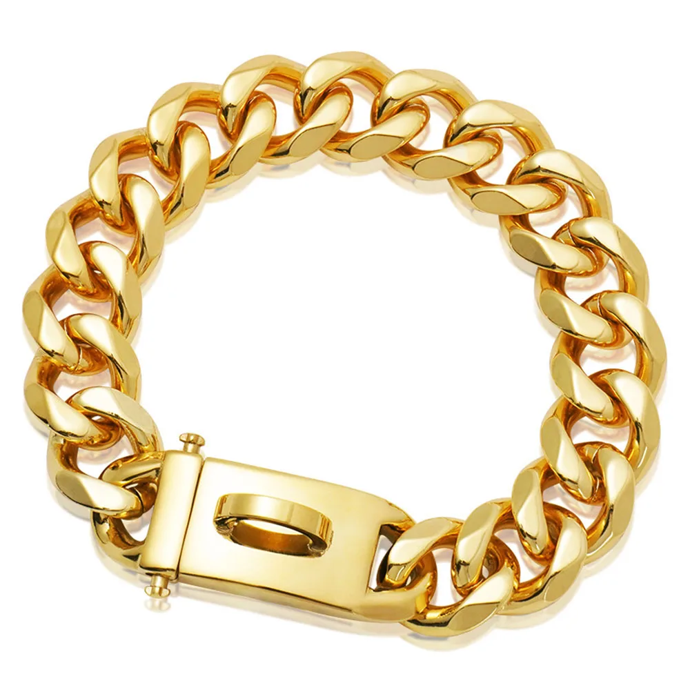 Large Dog Gold Chain Collar 2
