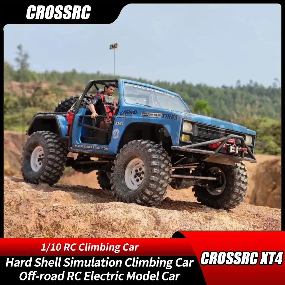 CROSSRC XT4 1/10 4WD RC 시뮬레이션 전기 리모컨 오프로드 모델 자동차, ABS 하드 쉘 크롤러 키트, 성인 및 어린이 장난감