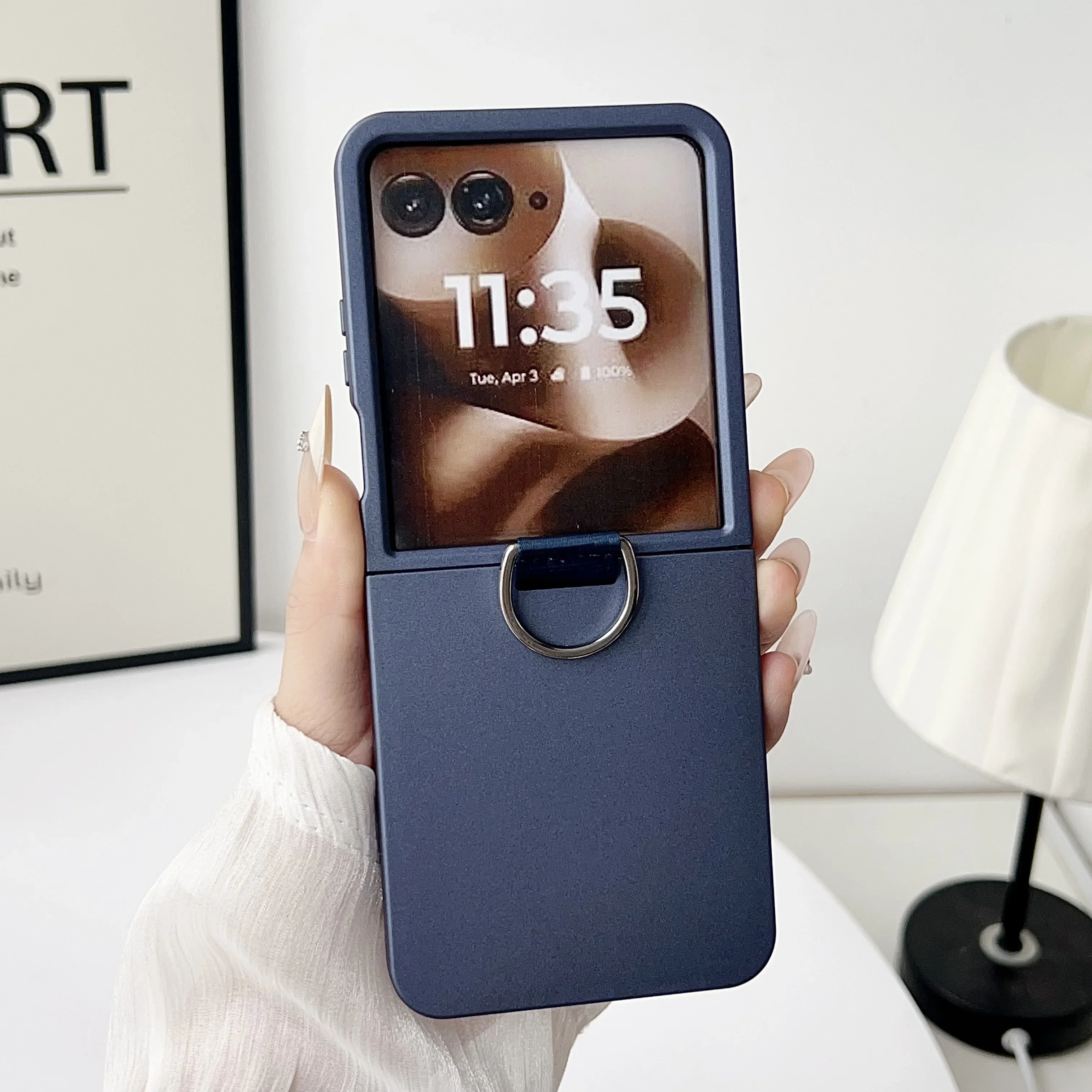 Ultra-Thin Matte Ring Case - Skin-Friendly Folding Protective Cover