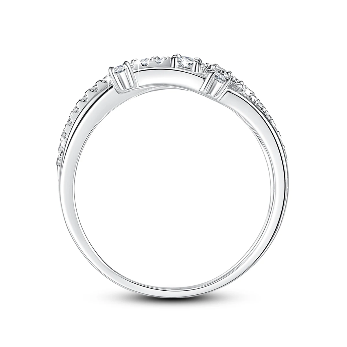 Moissanite Ring Solid 925 Silver Rings For Women Jewelry Engagement Gift