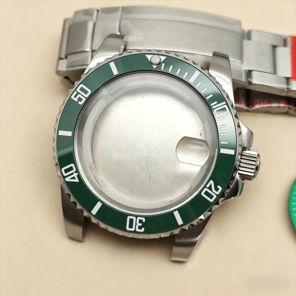 40mm 케이스 다이얼 핸드 세트 8215 2836 무브먼트 HILEGU HL00200858 케이스 다이빙 시계 액세서리 삼각대