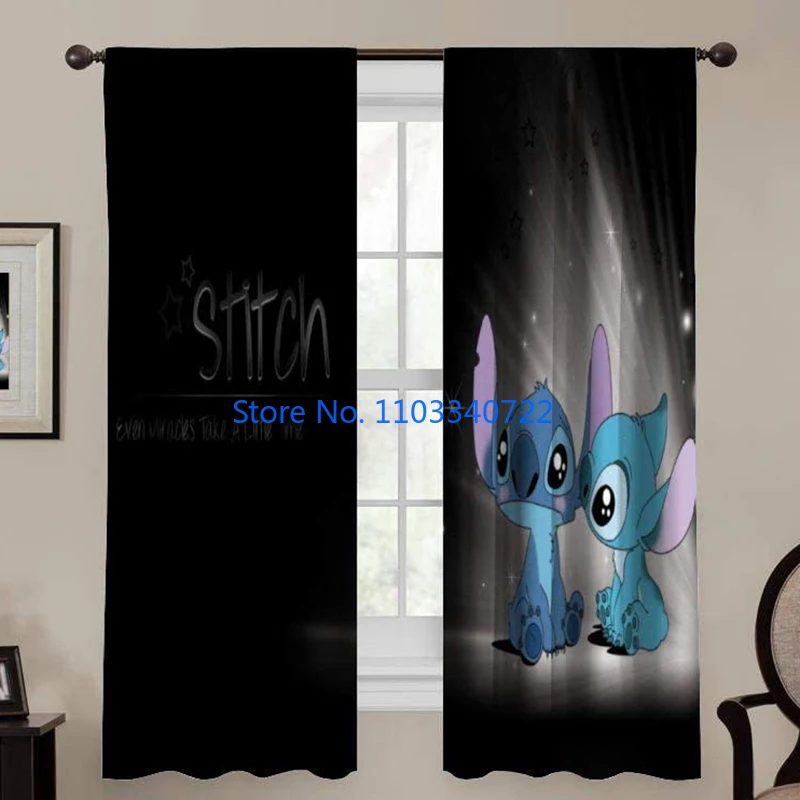 Rideau de fenêtre imprimé en 3D Anime Flash CAN o & Stitch, ombrage, rideaux occultants, salon, décor de chambre à coucher, cadeau pour enfants, 184x215cm