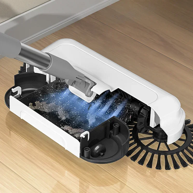 Scopa Con Paletta Scopa A Mano Setole Naturali Set Spazzatrice Lamiera - Foto 11