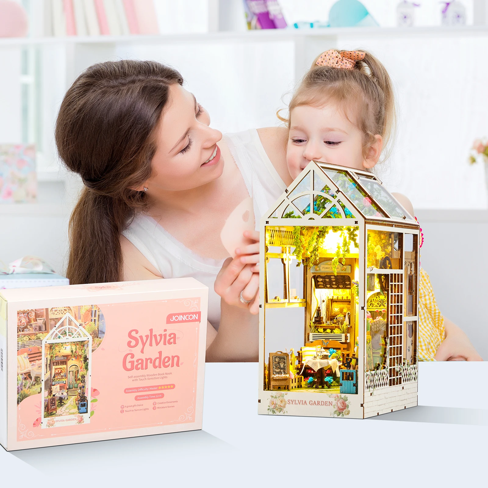Kit Casa Delle Bambole In Miniatura 1:24 - Fai Da Te Con Mobili E Luci LED