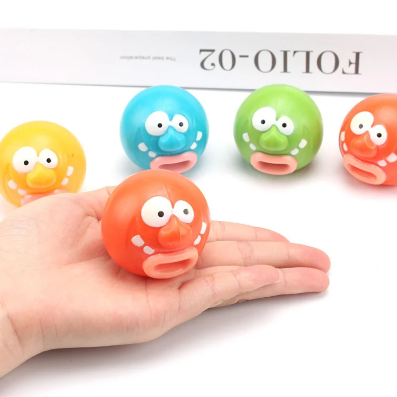 3Pcs Novelty Tongue Out Doll Clown Vomiting Stress Ball Fidget Funny Gadgets Juguetes Ansiedad Y Estr&eacute;s Kinder Spielzeuge