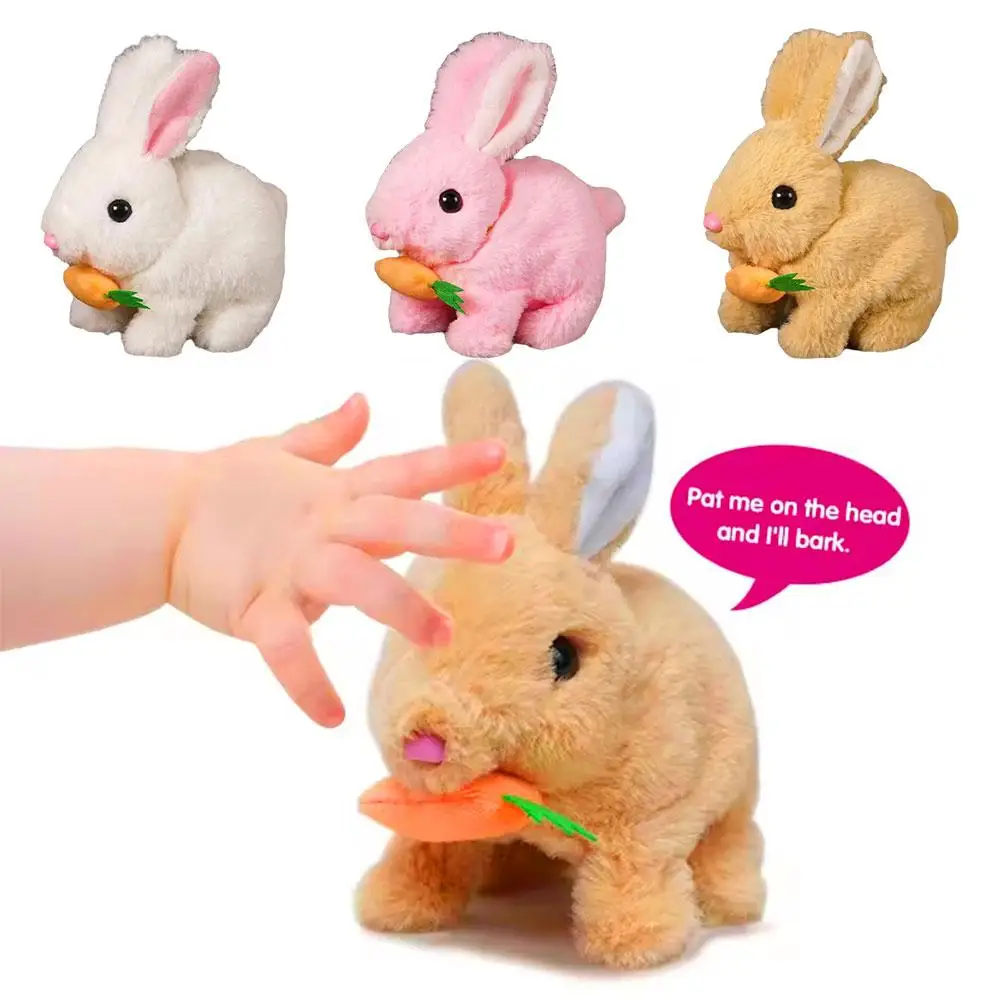 Electronic Pet Toys Plush Electric Rabbit Simulation Gifts Rabbit Long Plush Shaking Walk Toys Talk Children's Can Hair Ear P6L6