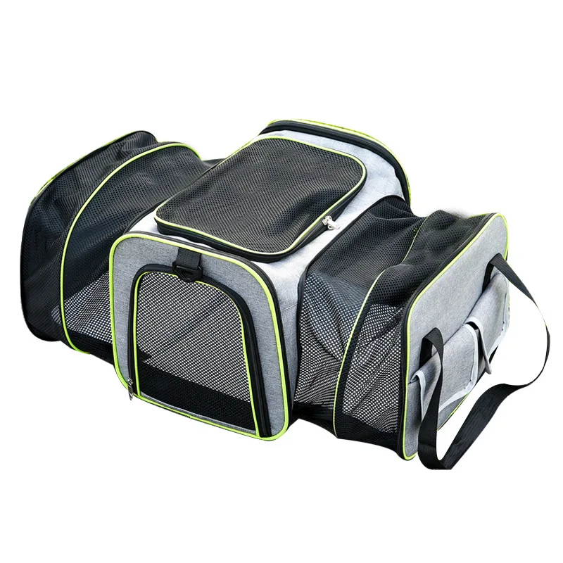 Large Capacity Outdoor Travel Portable Foldable PVC Cat Carriers Soft Breathable Transparent Carrying Bags Pet Accessories