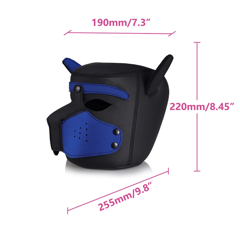 Women Halloween Carnival Mask Sexy Adult Cosplay Role Play Dog Full Head Mask Soft Padded Latex Rubber Puppy For Face Masquerade Mask Full Face Mask Game Cosplay Props