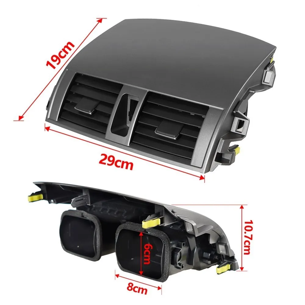 55670-02160 Center Dash A/C Outlet Air Vent Panel fit for Toyota Corolla 08-13 Conditioning Outlet Panel Grille Cover55663-02060