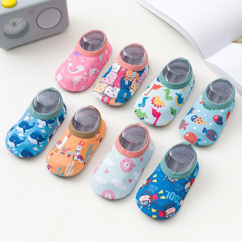 Baby Anti-slip Socks Cute Kids Slippers Newborn Warm Crib Floor Shoes with Rubber Sole for 0-24Month Children Boy Toddler Shoes