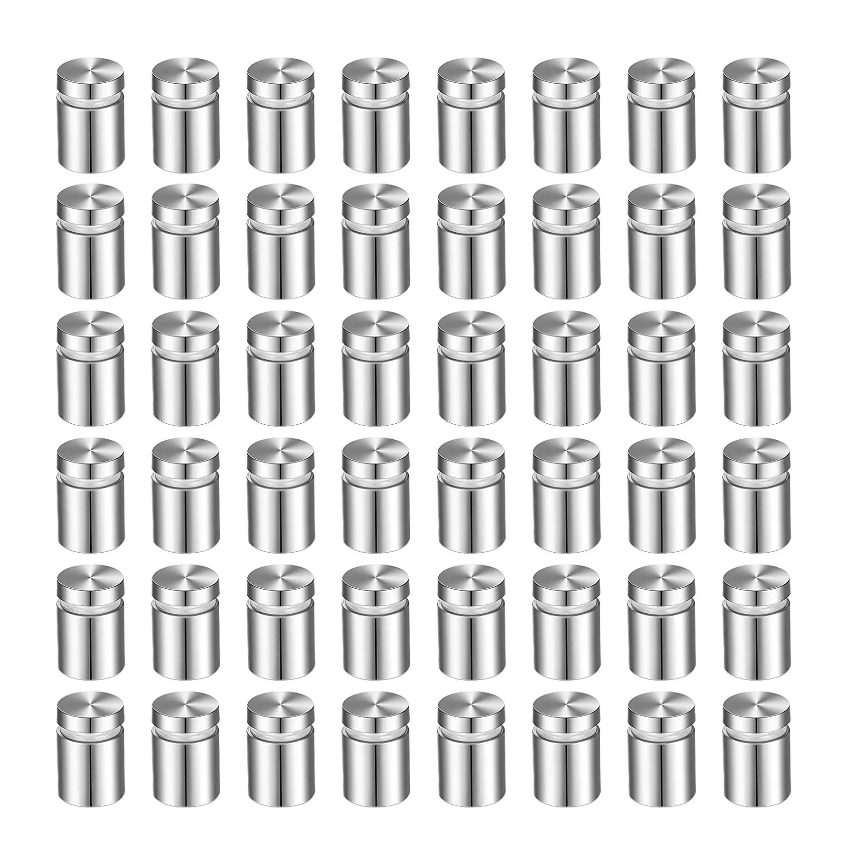 100 팩 사인 스탠드 오프 나사, 광고 나사, 스테인레스 스틸 벽 스탠드 오프 마운트, 유리 아크릴 네일 (1/2x1 인치) 