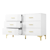 KOMHTOM chest of drawers with 6 drawers White door