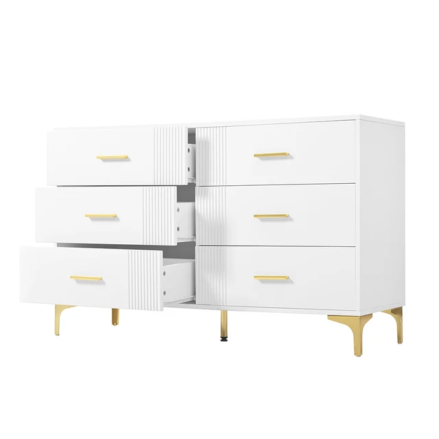 KOMHTOM chest of drawers with 6 drawers White door