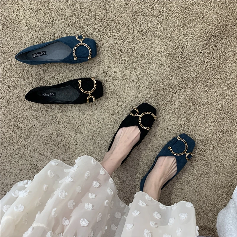 ラインストーン装飾の黒いフラットシューズ ラインストーンメッシュメリージェーンフラットシューズ For